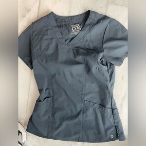 Barco Uniforms Steel grey Scrub Top XS